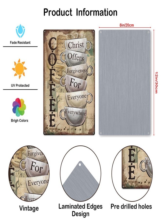 CrazySign Christ Offers Forgiveness for Everyone 12x8 Metal Sign - Wall Art for Christian Kitchen & Indoor Porch, Rustic Coffee Station Decor,Office, Church & Funny Gifts (705) - Image 2